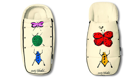 Colección de Otono Andy Warhol Bugaboo Saco de Silla y Bebe Bugaboo Happy Bugs-Blogmodabebe