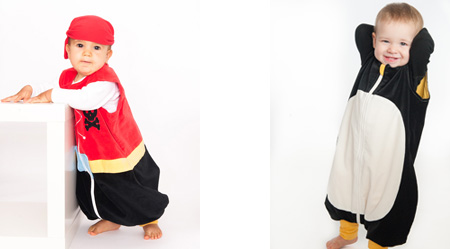 Pijamas divertidos para ninos Saco pinguino de Pirata y Pinguino