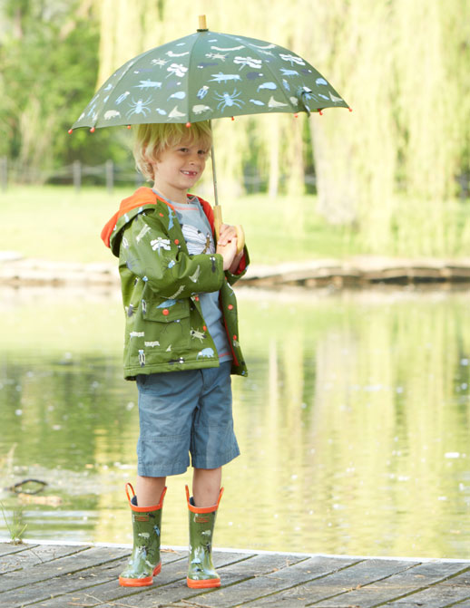 Moda infantil Hatley ropa de lluvia, botas de agua, chubasqueros y paraguas5