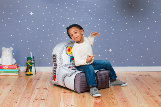 decoracion infantil puf robot