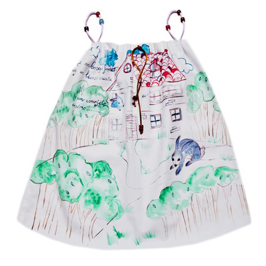 Moda infantil Le Petit Mammouth vestido bosque frondoso