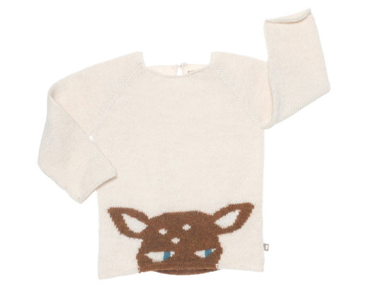 Moda infantil Oeuf NYC pullover-bambi-marfil
